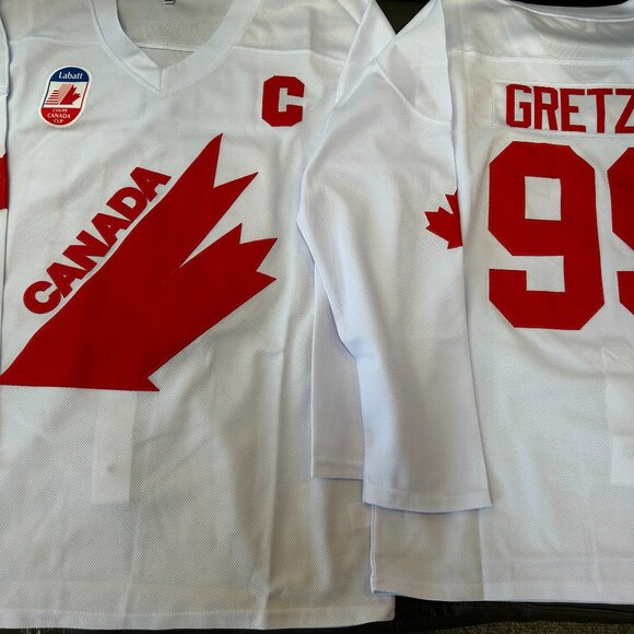 1990's CANADA CUP WAYNE GRETZKY Hockey JERSEY Men's M,L,XL,2X,3X New never worn - Picture 5 of 8